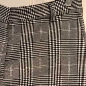 Trousers black & white plaid